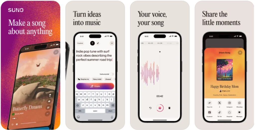 Una IA para crear música llega a iPhone- Suno (1)